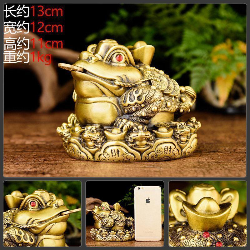 美帮汇蟾蜍摆件 铜三脚金蟾摆件三足金蟾蜍开业礼品大号高清大图
