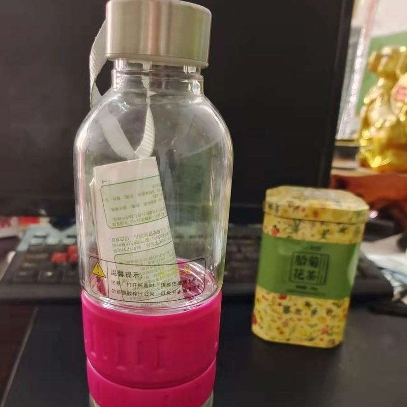 双层玻璃杯高档大容量玻璃杯水杯耐热防摔办公杯男女茶杯 560毫升小口榨汁杯