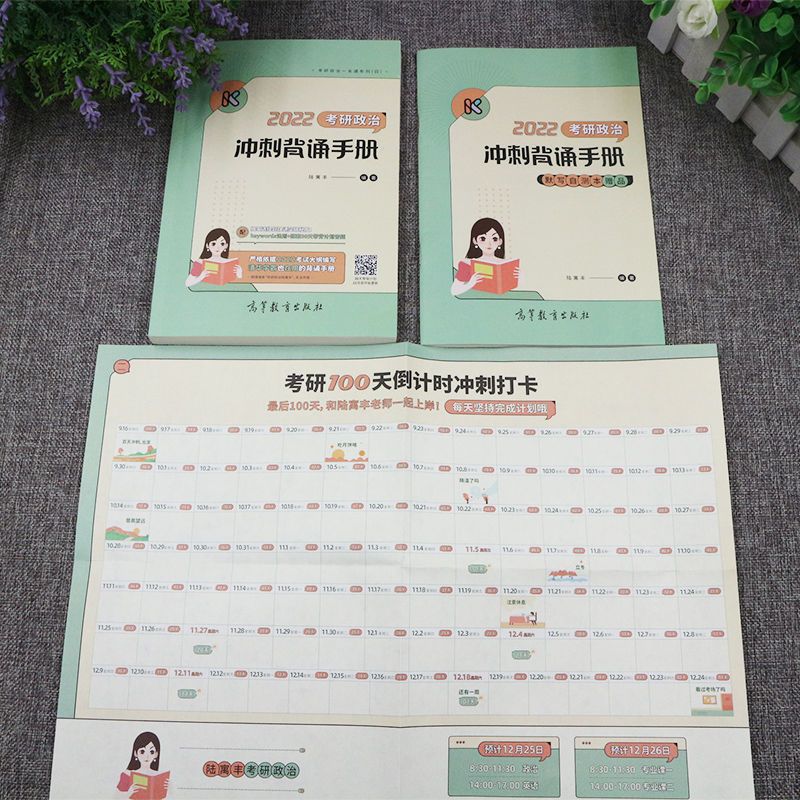 预测4套卷 2022考研政治腿姐冲刺背诵手册+冲刺预测4套卷陆寓丰核心考点背诵