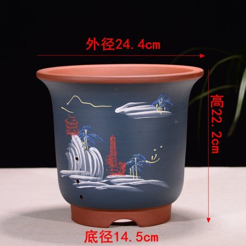 特价紫砂花盆精品紫砂兰花盆多肉盆景盆栽陶瓷盆君子兰兰盆清仓【价格