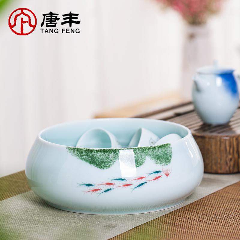 家柏饰(CORATED)茶洗大号 洗茶杯的器皿 洗茶杯盆 笔洗陶瓷家用 水盂 茶盂茶渣缸z高清大图