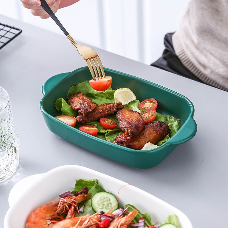 陶瓷烤盘烘焙芝士焗饭盘微波炉烤箱焗饭碗餐具创意烤碗盘菜盘家用