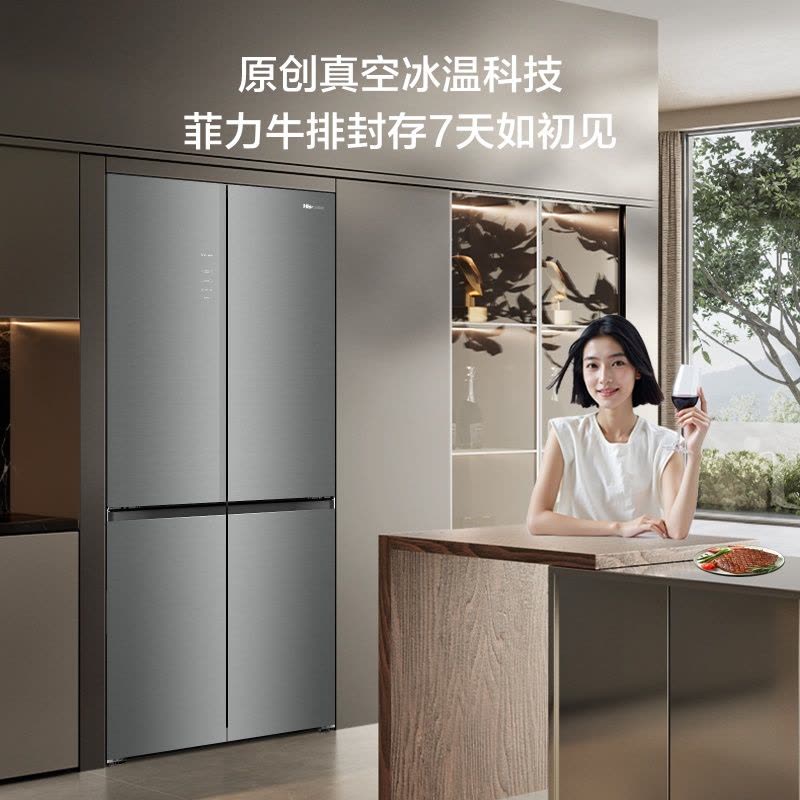 海信真空冰箱BCD-501V5CZGQA雅岚灰图片