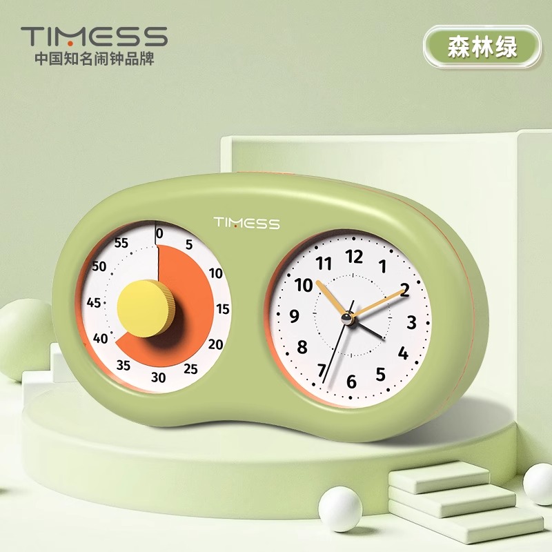 TIMESS可视化计时器儿童小学生自律神器学习专用定时间管理器闹钟 森林绿【学霸推荐】 长18.9*宽4.4*高10.4cm