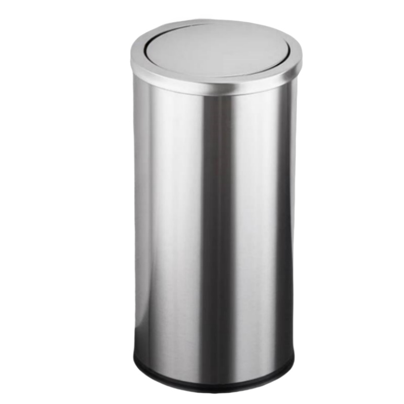 怡卓欧不锈钢垃圾桶翻盖个高清大图