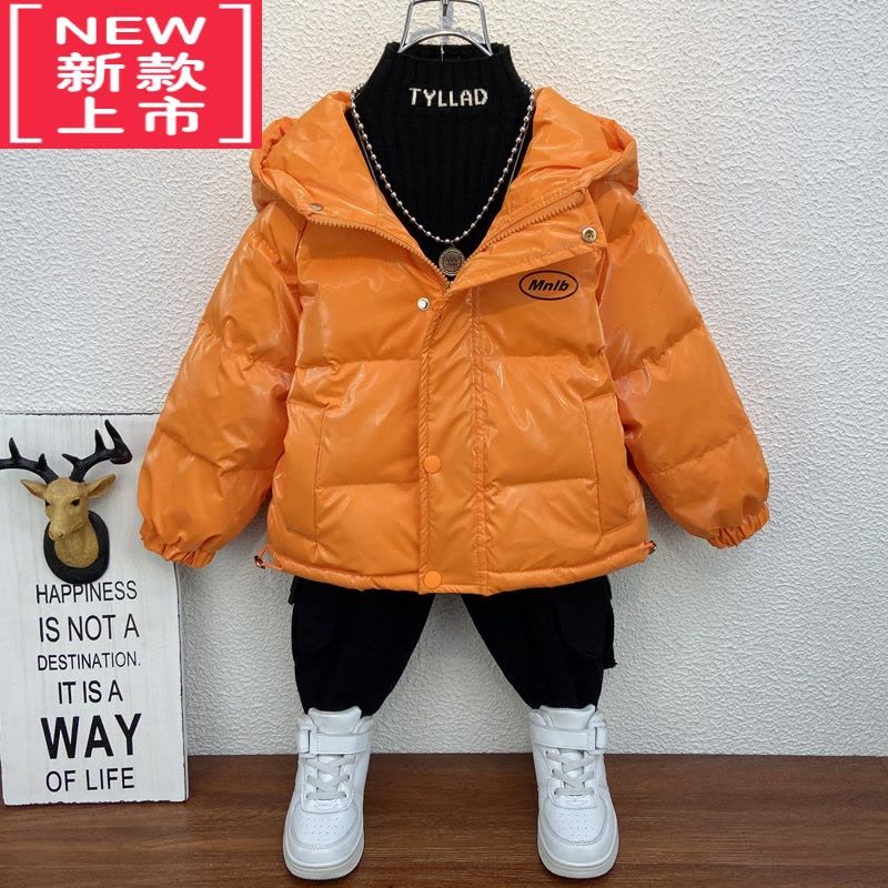 可莉允男童羽绒服冬季2022新款洋气儿童轻薄棉服宝宝加厚免洗外套图片
