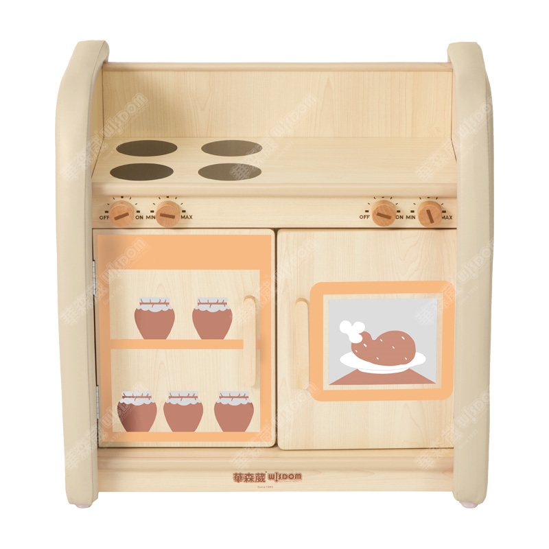 华森葳儿童家具 淘乐幼儿厨房灶台+洗涤台高清大图