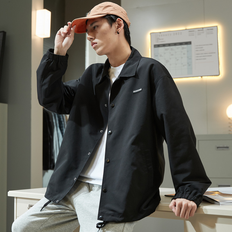 5折价1999元唐狮春季新款外套男左胸硅胶标教练服外套休闲男生上衣