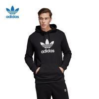 adidas originals TREFOIL Hoodie 男套头衫 男款 黑 DT7964