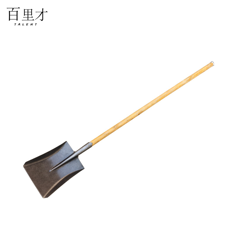 百里才 铁锨 农用铁铲铁楸1.2米木把