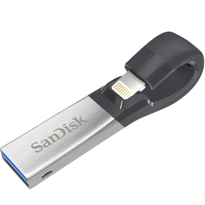 闪迪(SanDisk)iXpand V2欢欣i享32GB 苹果手机 电脑双用U盘 USB3.0银色