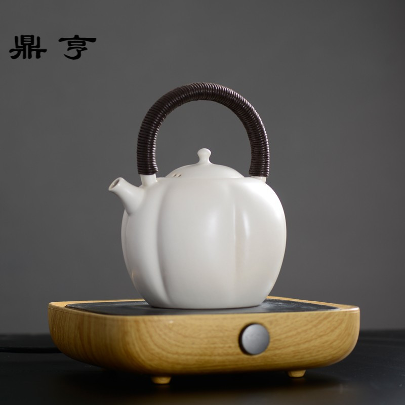 鼎亨 苏打釉陶壶 陶瓷白泥南瓜壶 煮茶壶 烧水泡茶壶功夫茶具