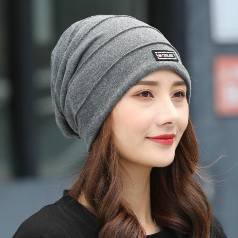 帽子女式春夏季堆堆帽套头帽透气光头韩版堆堆帽月子帽包头帽薄绒