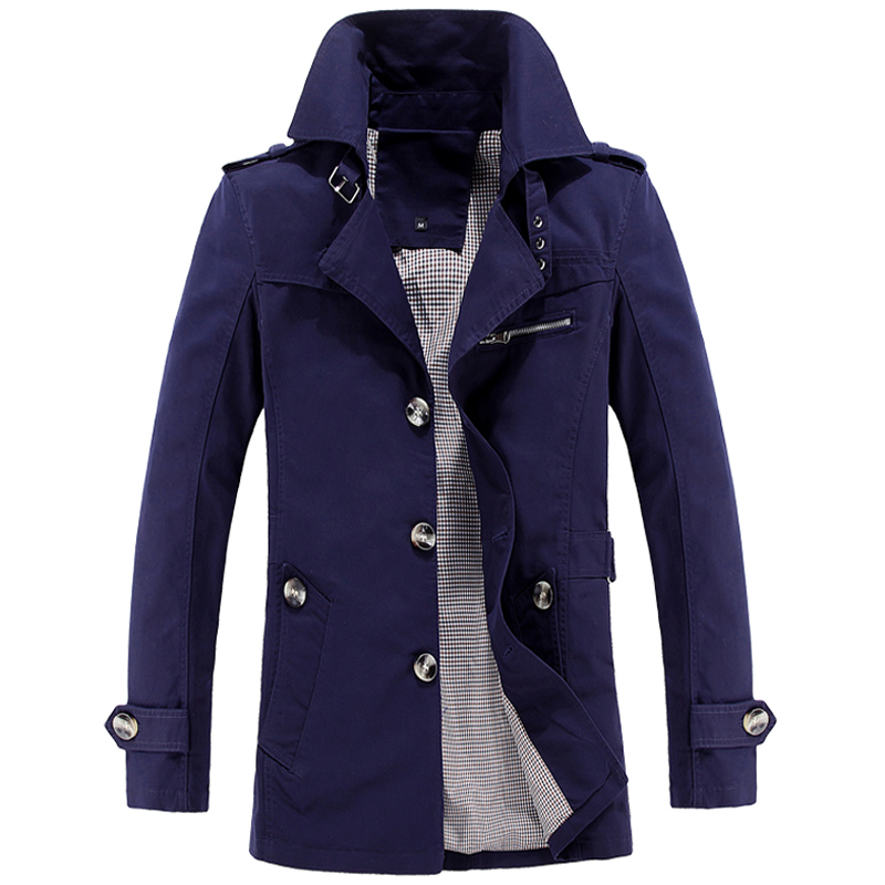 baluoshang春季新款风衣男短款休闲中年男士风衣夹克春秋外套男成熟