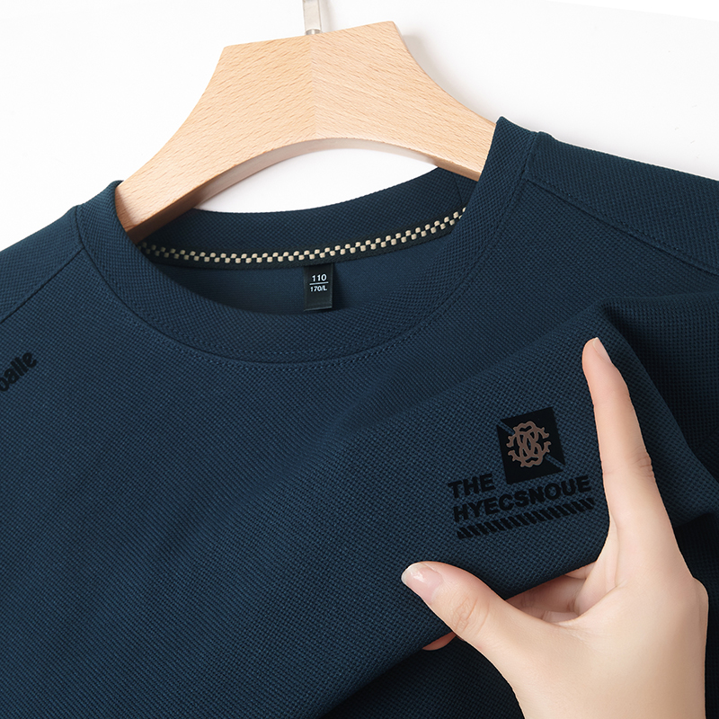 啄木鸟高档卫衣男加绒加厚冬季新款圆领长袖t恤中年男士保暖上绒 170/L建议120-135斤 长袖薄款7788哈青