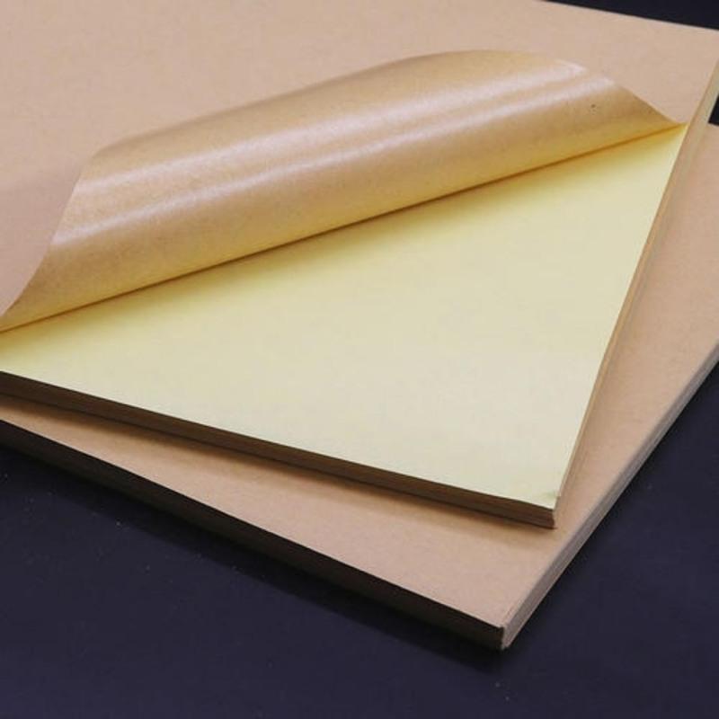 a4不干胶打印纸深色牛皮纸浅色牛皮纸不干胶唛头背胶贴纸210297深牛皮