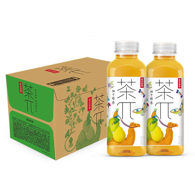 农夫山泉 茶π(茶派)柚子绿茶500ml*15瓶 整箱装