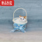 真智力仿真会叫猫咪会叫的猫提篮花篮工艺品景区礼品儿童玩具 会叫蓝色提篮黄花猫 默认仿真食物