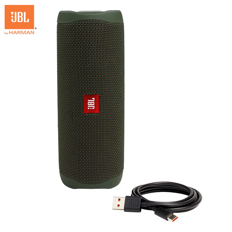 JBL FLIP5 音乐万花筒五代 便携式蓝牙音箱 低音炮 防水设计 支持多台串联 户外音箱 迷你小音响 绿色