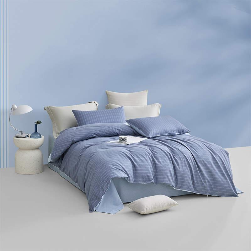 罗莱 碧海流云斜纹全棉四件套高清大图
