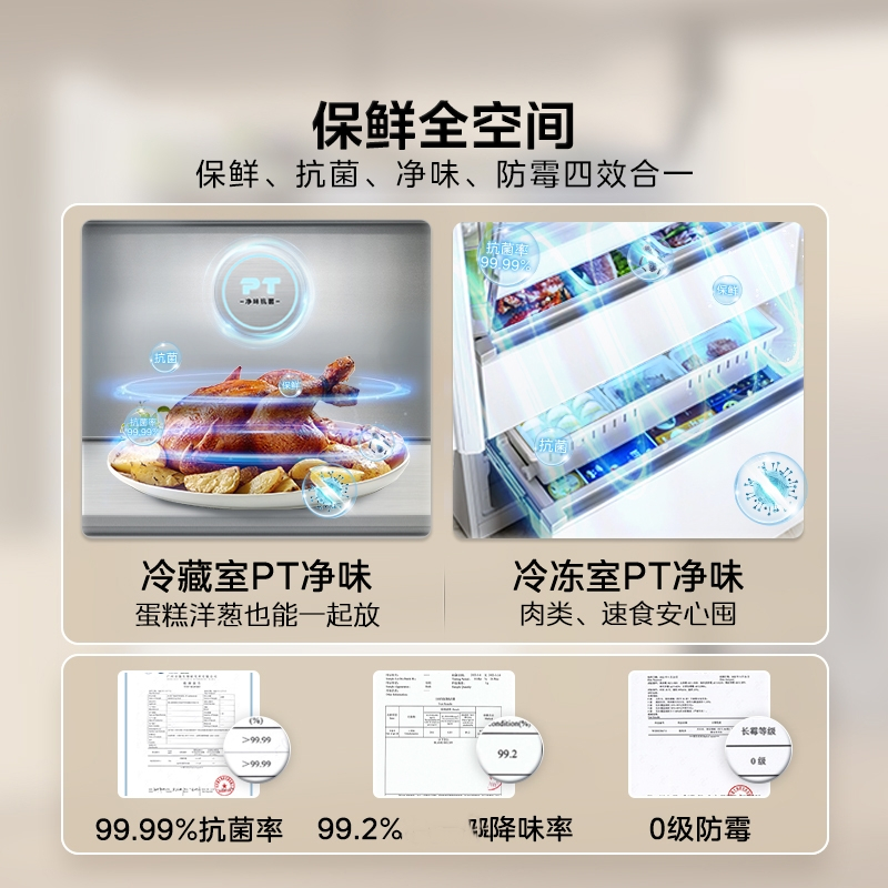 美的(Midea)534升电冰箱法式多门超薄大容量一级无霜家用大冰箱MR-560WUFPZE