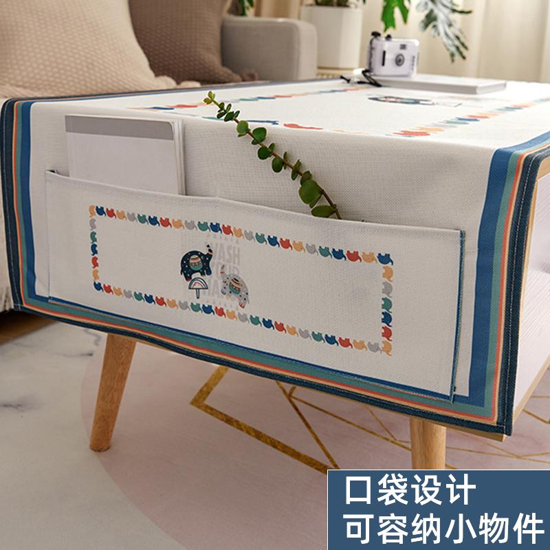 家柏饰(CORATED)茶几垫 桌布 防水防烫客厅茶几布艺桌垫北欧家用长方形餐桌布高清大图