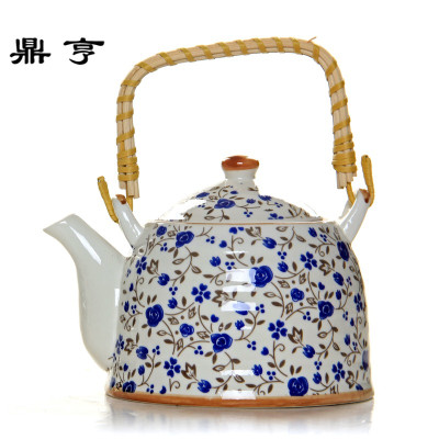 鼎亨耐高温陶瓷茶壶景德镇陶瓷大茶壶青花瓷大容量瓷单壶家用餐馆