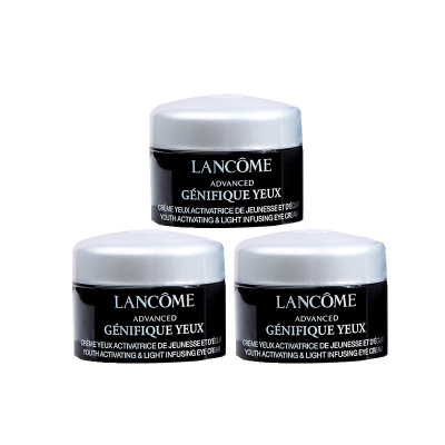 兰蔻（lancome）全新精华肌底眼霜5ml 淡化黑眼圈淡化眼纹 小黑瓶眼霜5ml*3