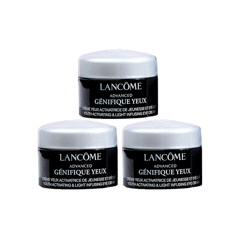 兰蔻(lancome)全新精华肌底眼霜5ml 淡化黑眼圈淡化眼纹 小黑瓶眼霜5ml*3