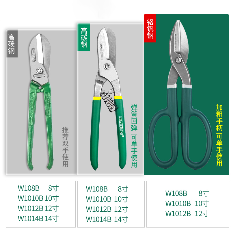 迅众 多功能铁皮剪强力剪航空剪工业级多功能剪不锈钢板铁网吊顶龙骨剪刀高清大图