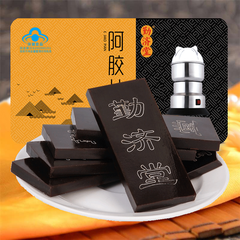 勤济堂 阿胶片 驴皮阿胶块 山东特产阿胶块 可做手工阿胶糕阿胶粉浆 1盒(240克/盒)