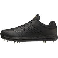 美津浓(Mizuno)男棒球鞋专业防滑耐磨轻量透气速干钉鞋 Black 44.5