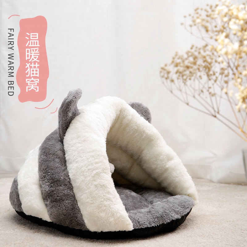 猫窝四季通用猫咪封闭式猫屋别墅狗窝猫睡袋网红宠物用品冬季保暖高清大图