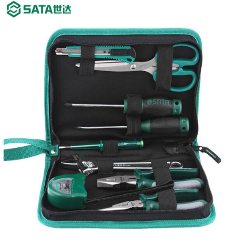 世达 (SATA) 五金9件工具包维修多功能电工家用工具箱组套组合套装 DY06016工具