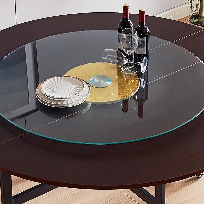 折叠桌餐桌家用大圆桌圆形桌面多功能可移动吃饭桌小户型简易桌子_685_77高清大图