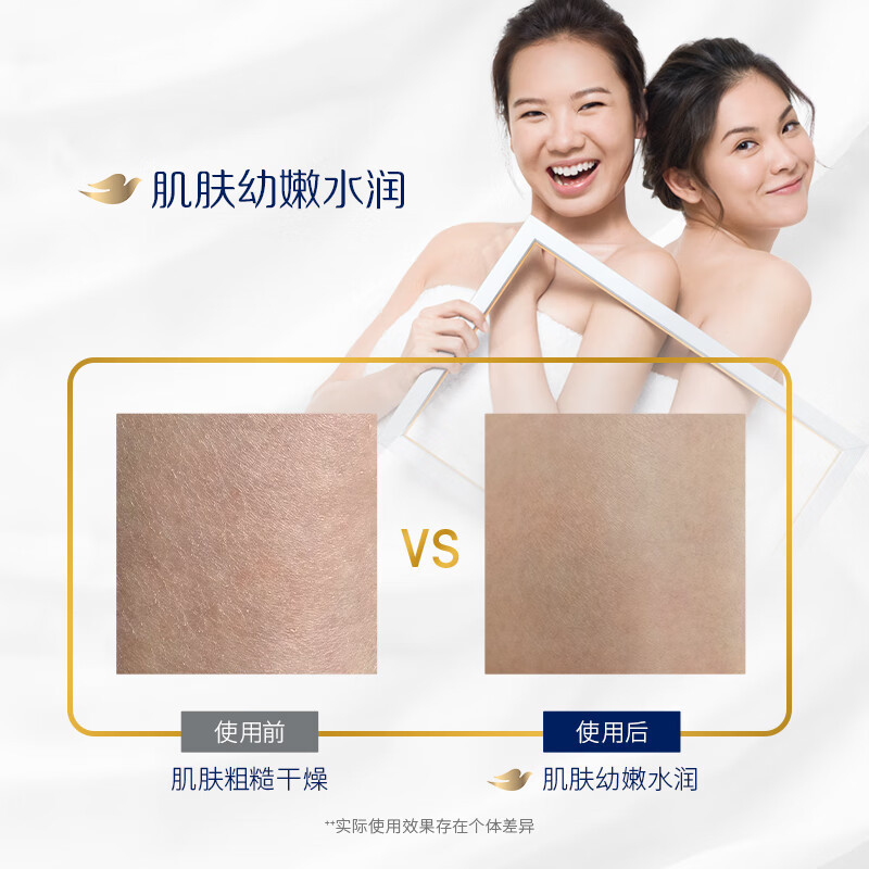 dove多芬沐浴露乳液持久留香氛香水体洗澡沫淋浴男女士正品-深层莹润1kg+弹润水嫩300g