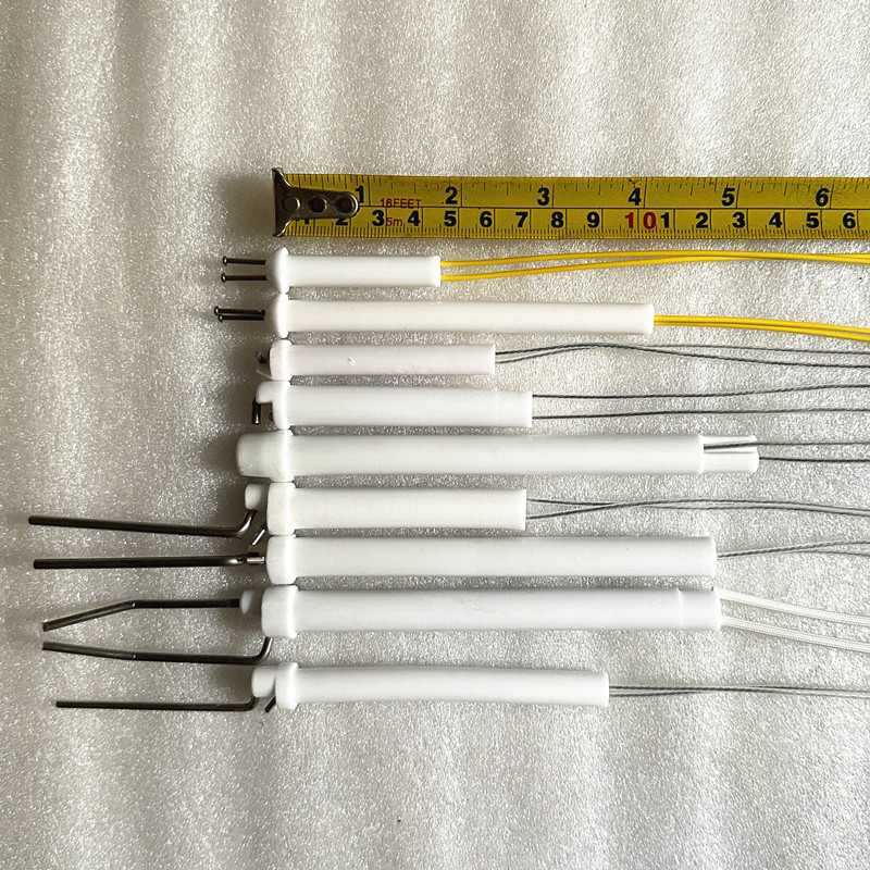 厨房煤气灶配件商用炉灶耐高温陶瓷点火针双针带线点火针系列 双针熄保带线3号高清大图