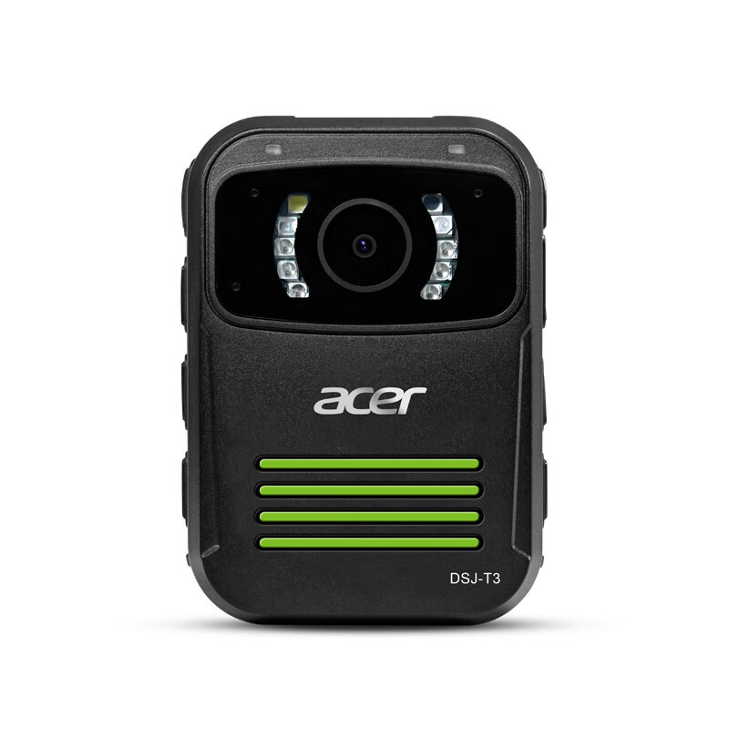 宏碁(acer) DSJ-T3 执法记录仪 便携1296P红蓝灯红外夜视黑色 128G