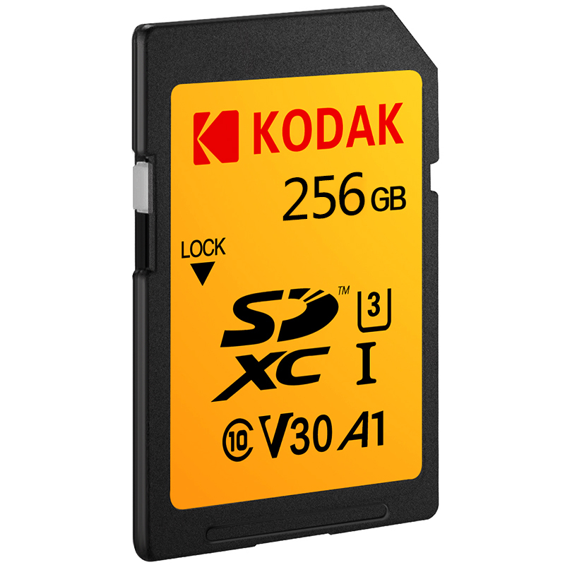 柯达(Kodak) 256GB SD 存储卡 U3 A1 V30 性能级读速95MB/s 写速85MB/s 4K高清专业