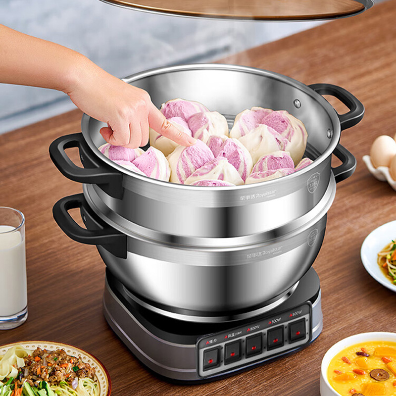 荣事达电炒锅6L多功能不锈钢单笼RDG-ZH32GB6-316高清大图