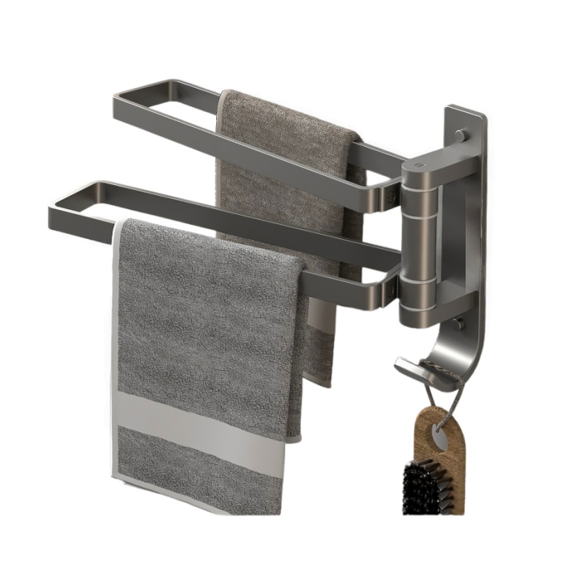 攸形 浴室毛巾架二杆个高清大图