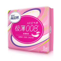 高洁丝(Kotex)经典系列Air棉柔卫生巾日用240mm8片装