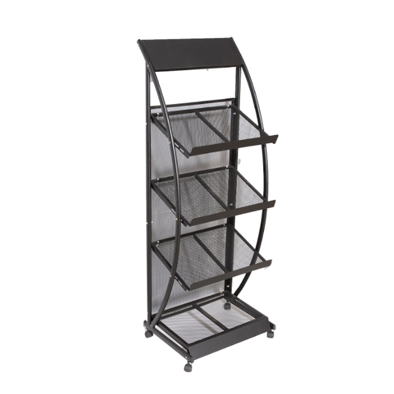 展示架铁质杂志架落地立式书报刊 黑色