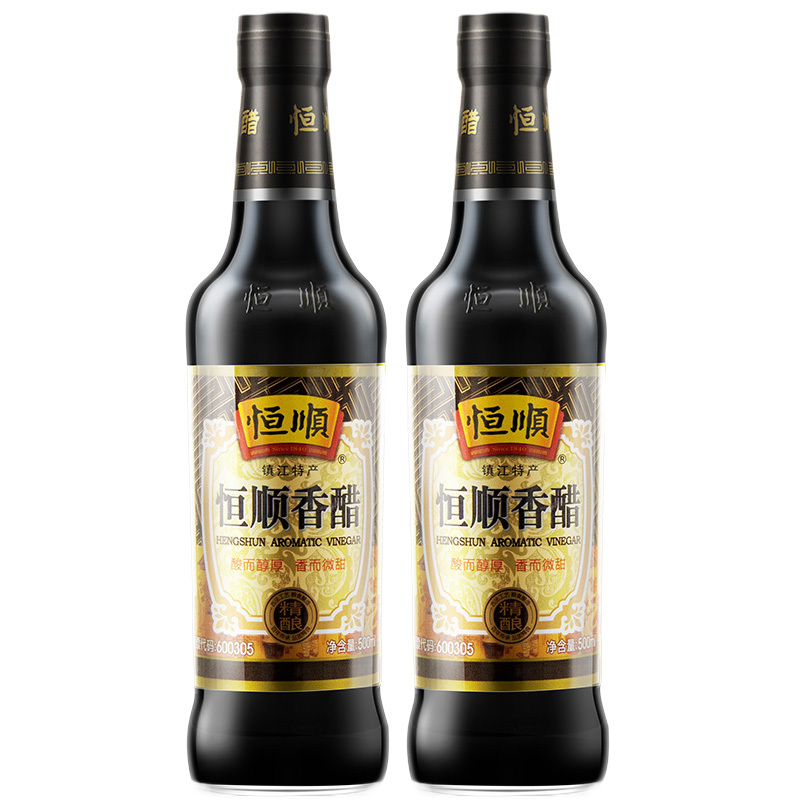 恒顺 精酿镇江香醋500ml*2 糯米酿造固态发酵