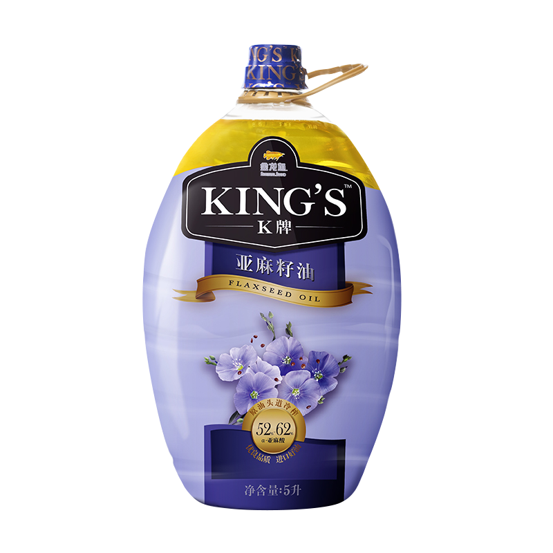 金龙鱼 KING’S 食用油 亚麻籽油5L