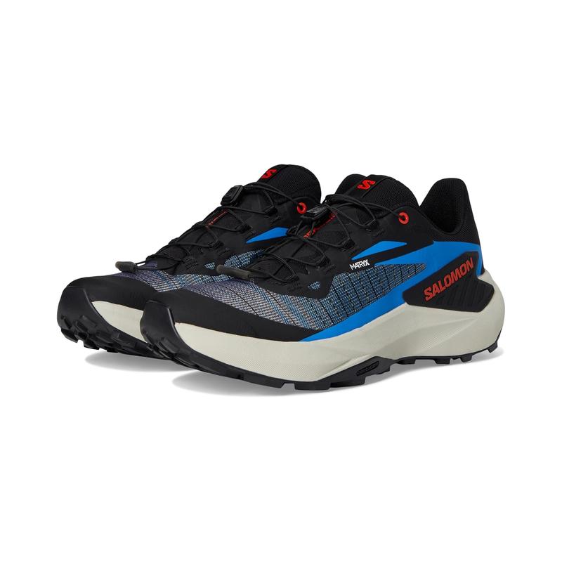 萨洛蒙(SALOMON)男款越野跑鞋专业缓震耐磨透气运动跑步鞋 Black/French_Blue/Cherry_Tomat 43