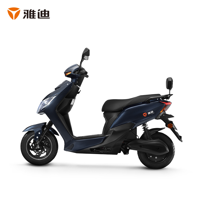 雅迪锐致60v20a电动车成人电瓶踏板车代步男女电动轻便摩托车新亮黑