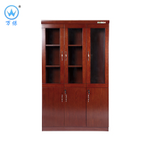 [万保] 油漆文件柜 现代中式办公柜 三门文件储物柜