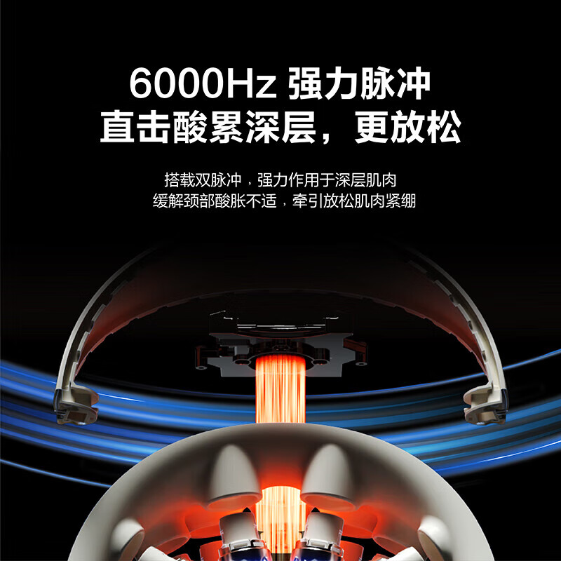 SKG颈椎按摩器可折叠肩颈颈部脖子按摩仪 G7二代豪华款米金色高清大图