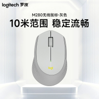 罗技(Logitech)M280无线鼠标光电USB家用商务办公台式机笔记本电脑 灰色